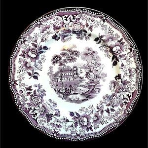 Vintage Plate Clarice Cliff Tonquin Royal Staffordshire Purple 9.5” England